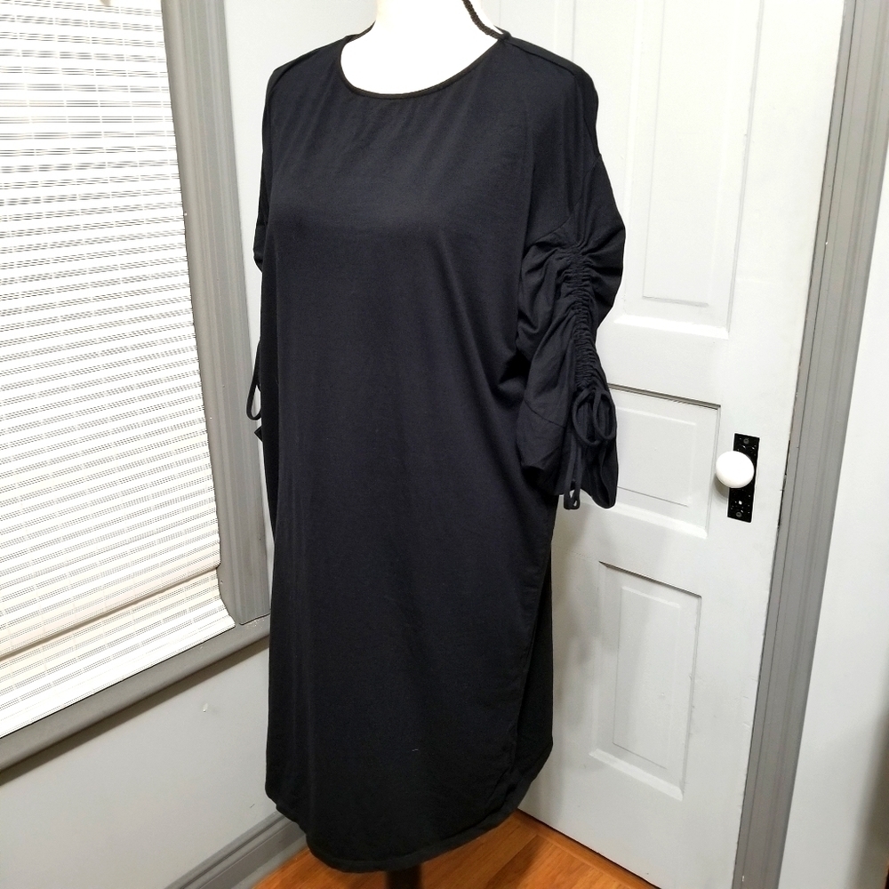 Eloquii Cinched Sleeve Easy Tee Dress - Picture 4 of 8